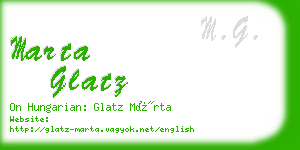 marta glatz business card